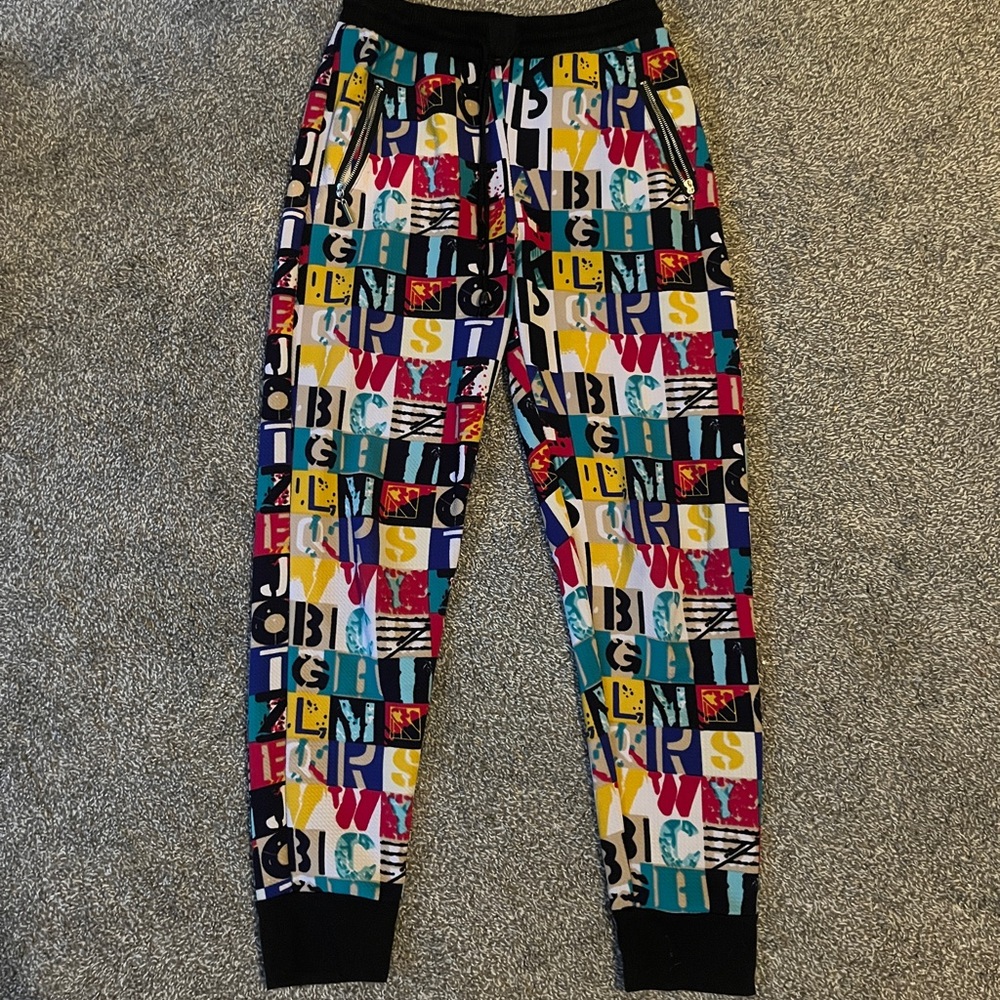 Letter block joggers
